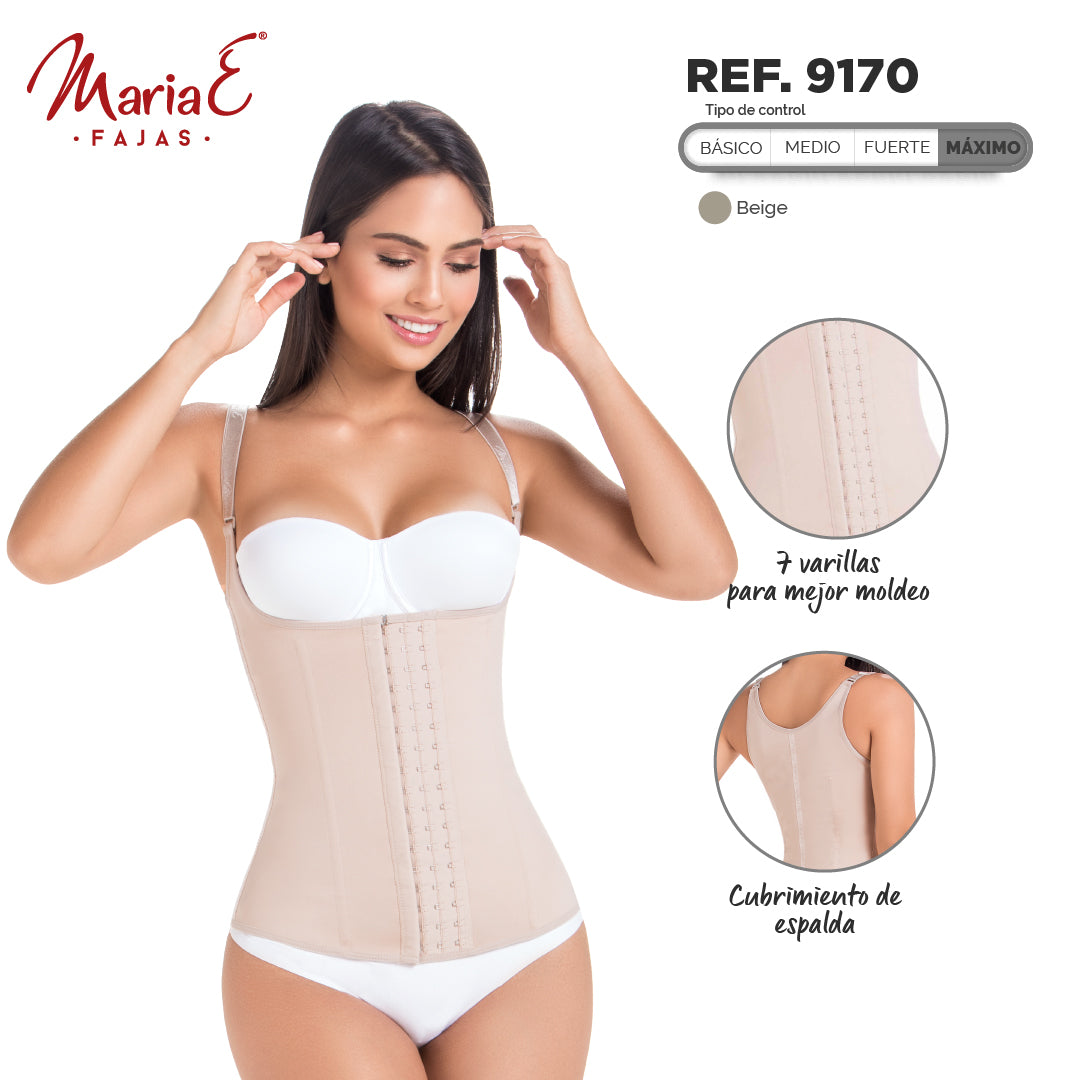 Faja Chaleco Fusionado en Latex con Varillas | Ref. 9170